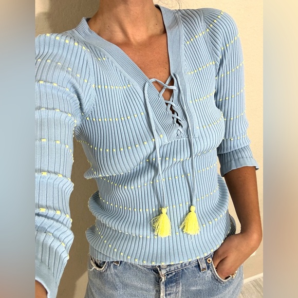 Sandro Paris Ribbed Top - Picture 1 of 10